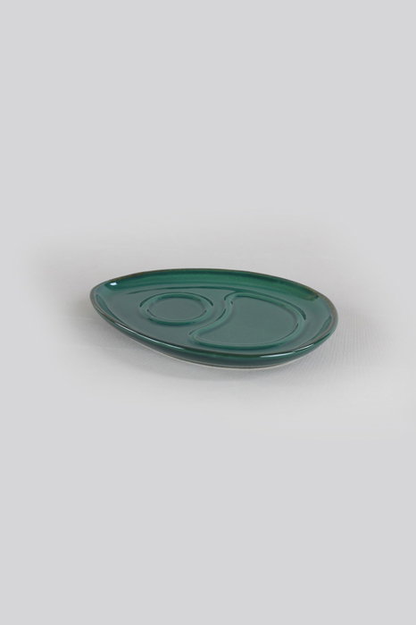 Hermia Juego de tazas de café de cerámica verde, 4 piezas